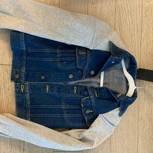 Cropped jean/ sweater jacket!